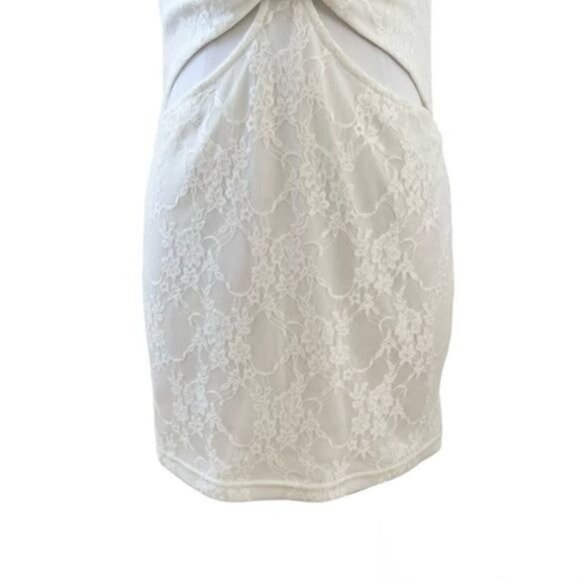 ASOS Lioness Cut Out Lace Mini Dress White Size 8 NWT - Picture 4 of 10